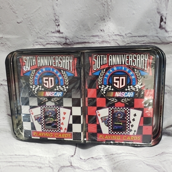 NASCAR 50th Anniversary Bicycle Playing Cards Limited Numbered Collectible Tin - Picture 6 of 9